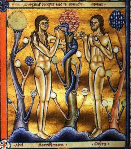 The+Canturbury+Psalter,+Adam+and+Eve+and+the+Mushroom+of+Knowledge,+1147+CE+.jpg