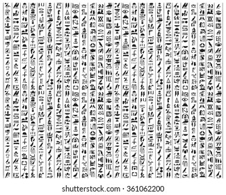vector-egyptian-hieroglyphs-on-white-260nw-361062200.jpg